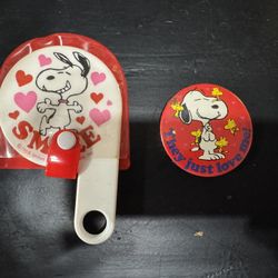 Two Vintage Peanuts Snoopy Pocket Mirrors