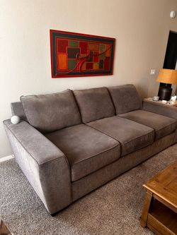 103” light brown sofa