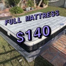 BRAND NEW PILLOW TOP MATTRESSES ✅ COLCHONES NUEVOS PILLOW TOP 💯‼️   QUEEN SIZE $150 ❌ $210 With Box Spring   FULL SIZE $140❌ $200 With Box Spring💥  