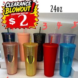 24oz Diamond Durian Double Wall Tumbler Pool Beach Cup with Straw Coffee Cold
