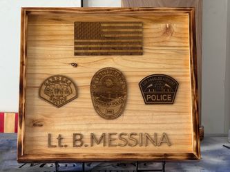 Custom Police shadow box