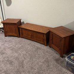 Tv Stand With Two End Tables