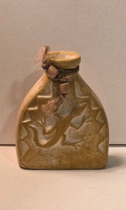 Mexican Clay Terracotta 7.5" Jug w/ Gecko