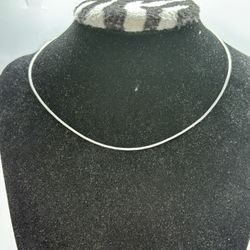 Silver Rope Necklace 925 made in Italy 13,5 inch long
