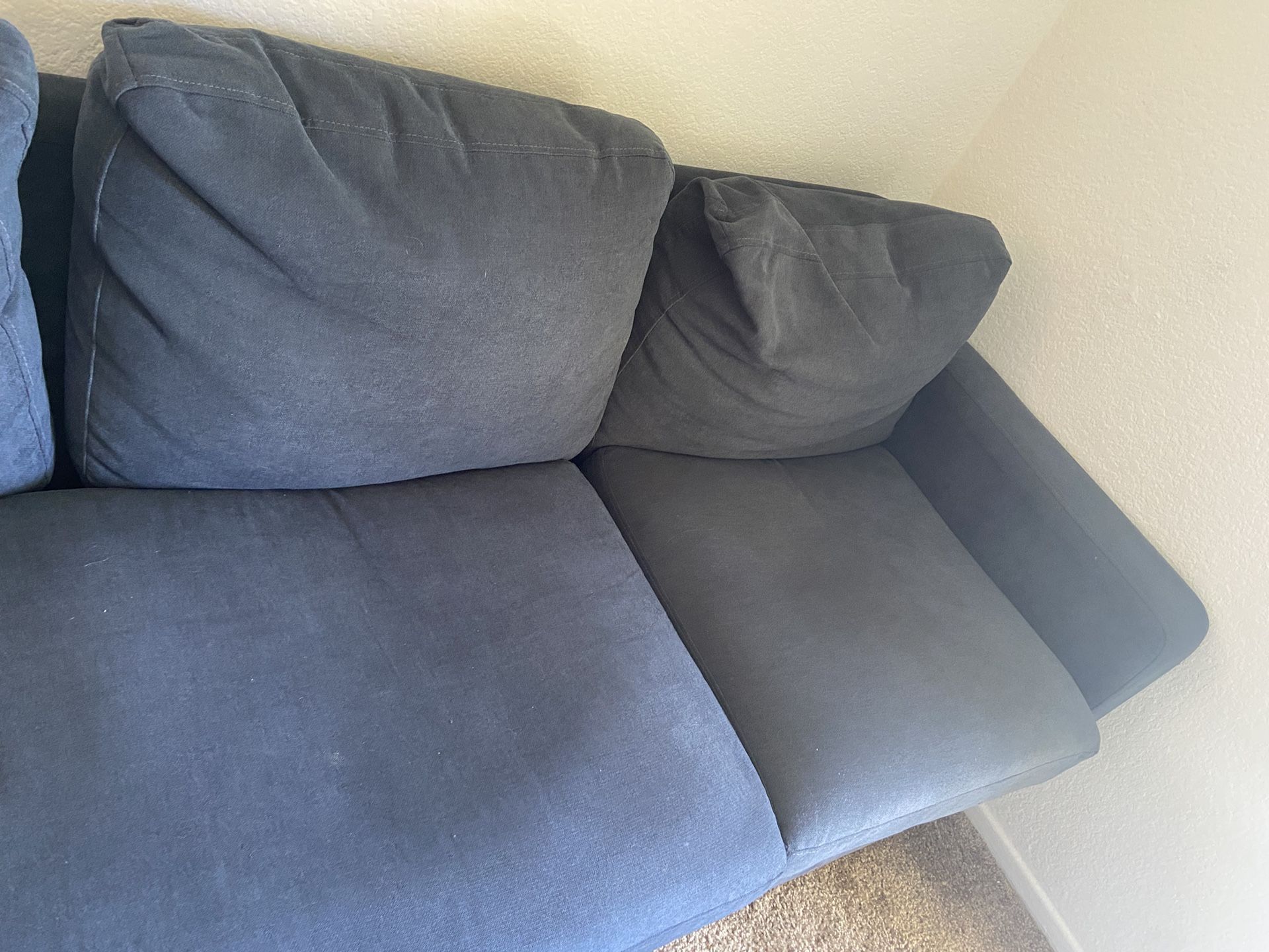 Convertible Sectional Sofa – L-Shaped, Reversible Chaise – Dark Grey