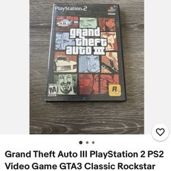 PlayStation 2 Video Game Grand Theft Auto 3 PS2