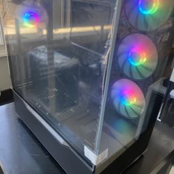 DIYPC ARGB-Q18-BK Black ATX Mid Tower Dual Tempered Glass Panel and 4 Argb fans