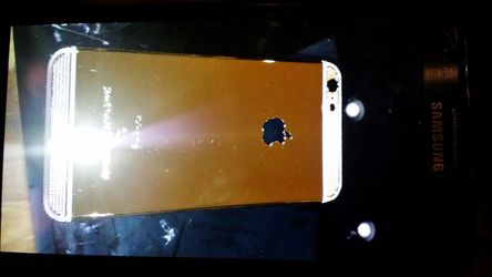 Iphone 6s plus gold Swarovski mirror glass clear housing case