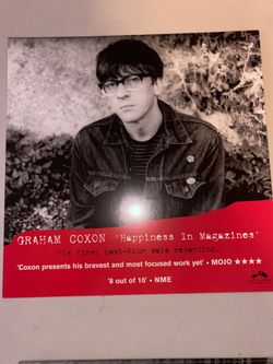 Blur GRAHAM COXON Rare SET of 2 DOUBLE SIDED PROMO POSTER FLAT for 2004 CD MINT