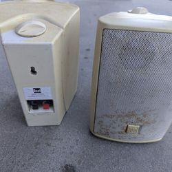 Pair of Dual LU43 4" Indoor/Outdoor Speakers (White & Black) - $20 (Anaheim)
