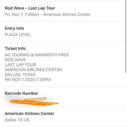 Selling These Rod Wave Tickets 
