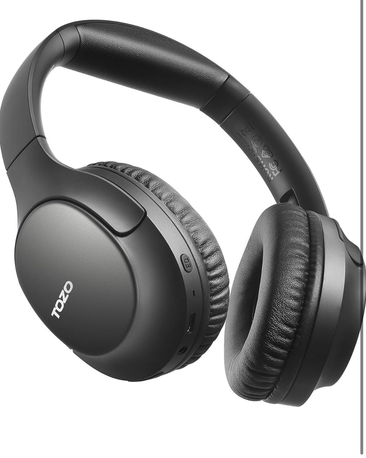 Bluetooth 5.4 Over Ear Headphones, ENC Call Noise Cancelling Mic, Foldable Wireless Headset, 70H Playback, Deep Bass Stereo Sound, C