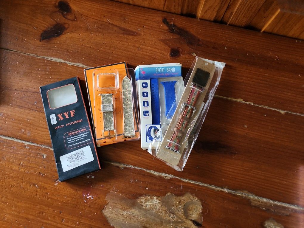 Apple 6/5/4 Screen Protectors & Watch Bands Bundle