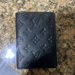 LOUIS VUITTON Passport Cover Black Wallet