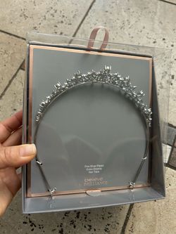 Silver Plated Cubic Zirconia Tiara Headband