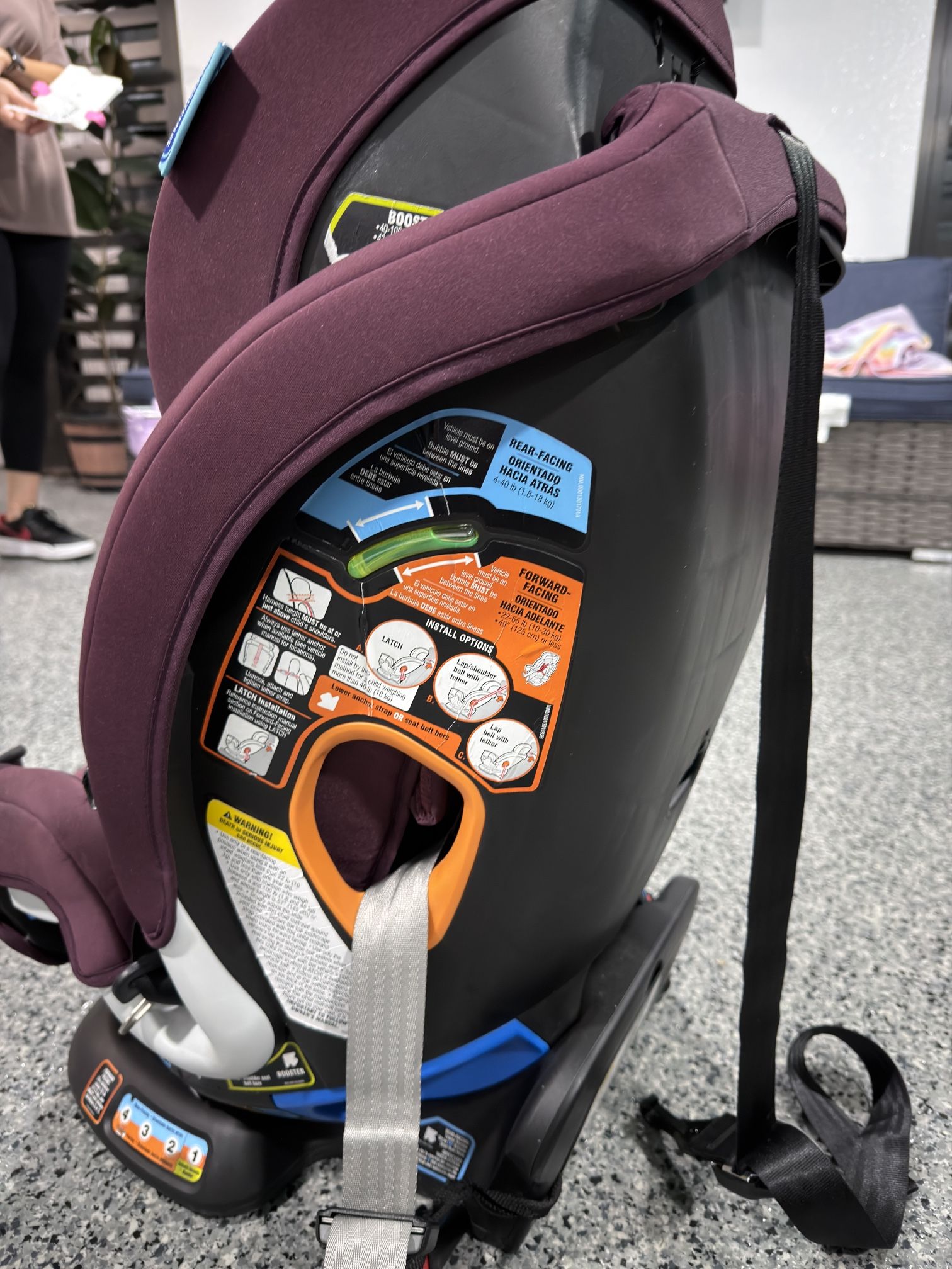 Rotating Graco car seat