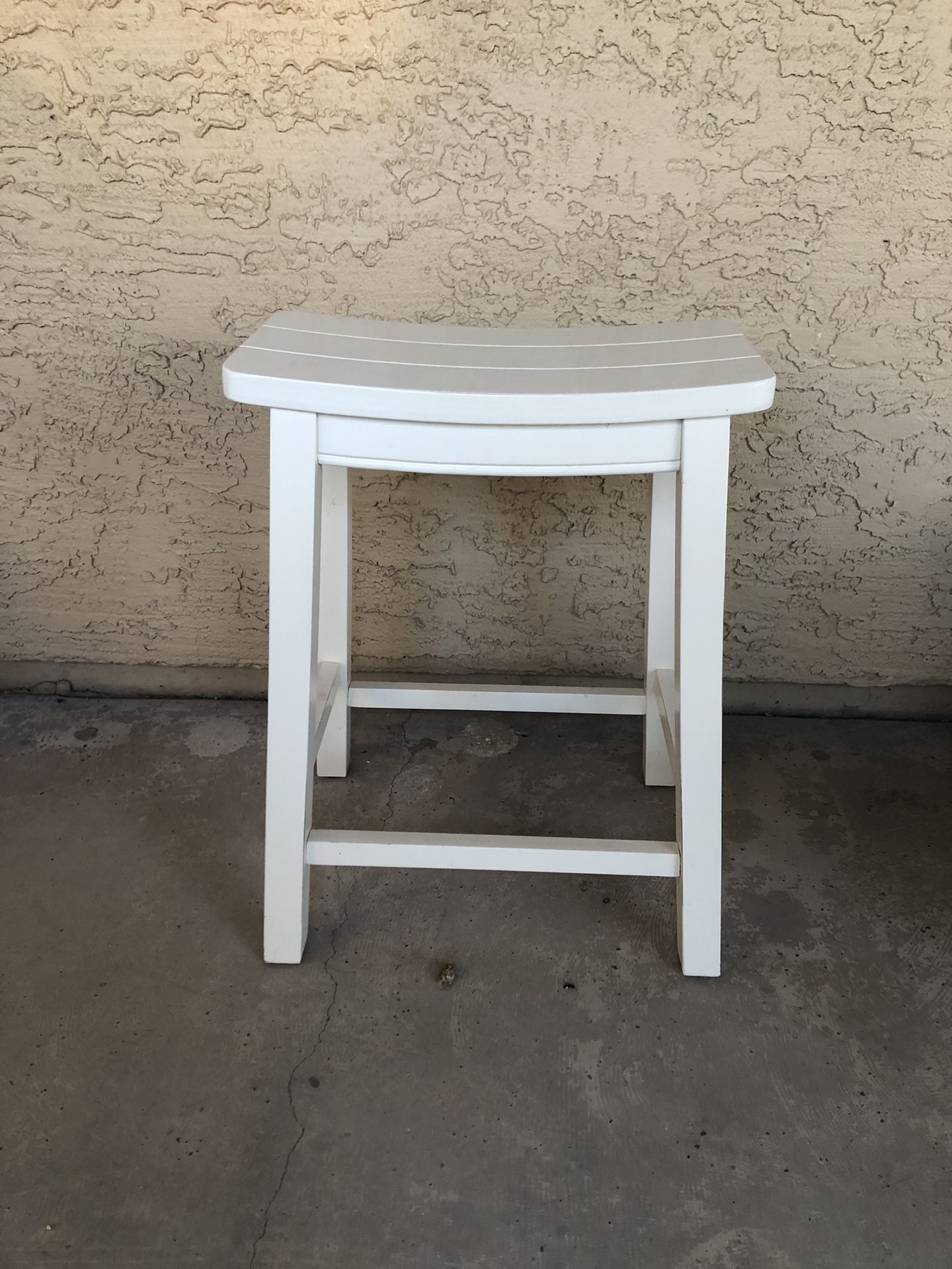 Rustic White Saddle Chairs 