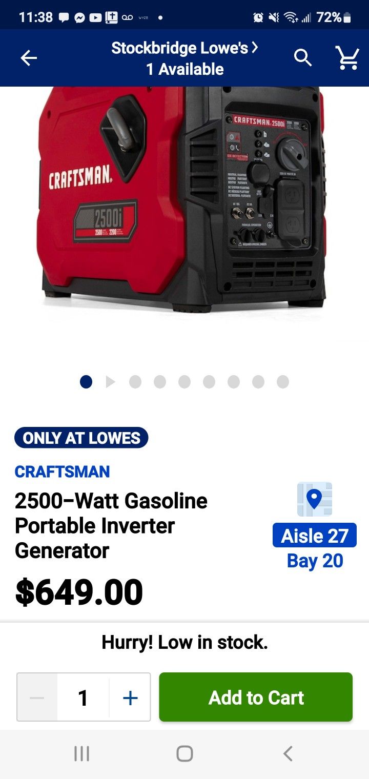 Craftsman Generator