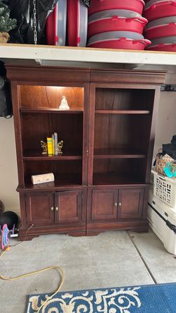 Wood bookshelves