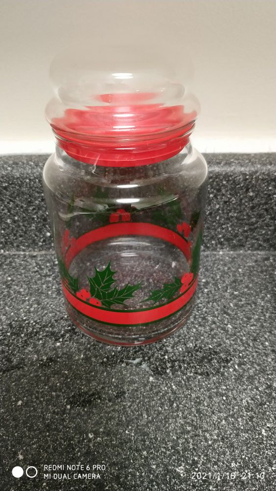 Vintage Anchor Hocking glass jar