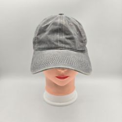 Unbranded Gray Cotton Adjustable StrapbackHat.  2