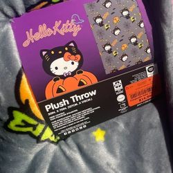 Hello Kitty Halloween Black Cat Blanket
