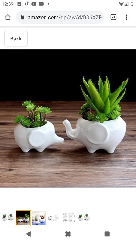 Elephant Shapes Flower Pots