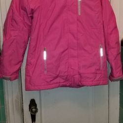Land's End Girl's Pink and Gray 3 in 1 coat Size 14