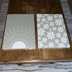 Boho Wall Art Set of 4 Sage Green Nursery Wall Decor 12x16inch