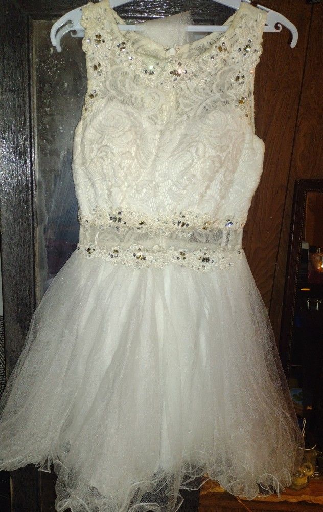 White Formal Short Dress