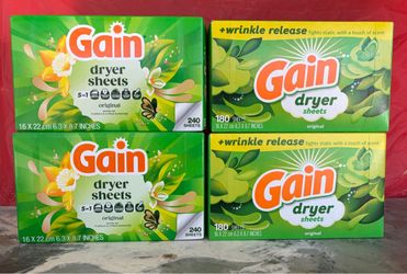 Gain Dryer Sheets 240 Sheets / 180 sheets
