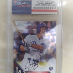 Corey Seager Rookie Card 2016 Topps Chrome Signed Certified Rookie Card $700 Pick Up Will Also Ship Through Pay Pal Or Venmo For $750