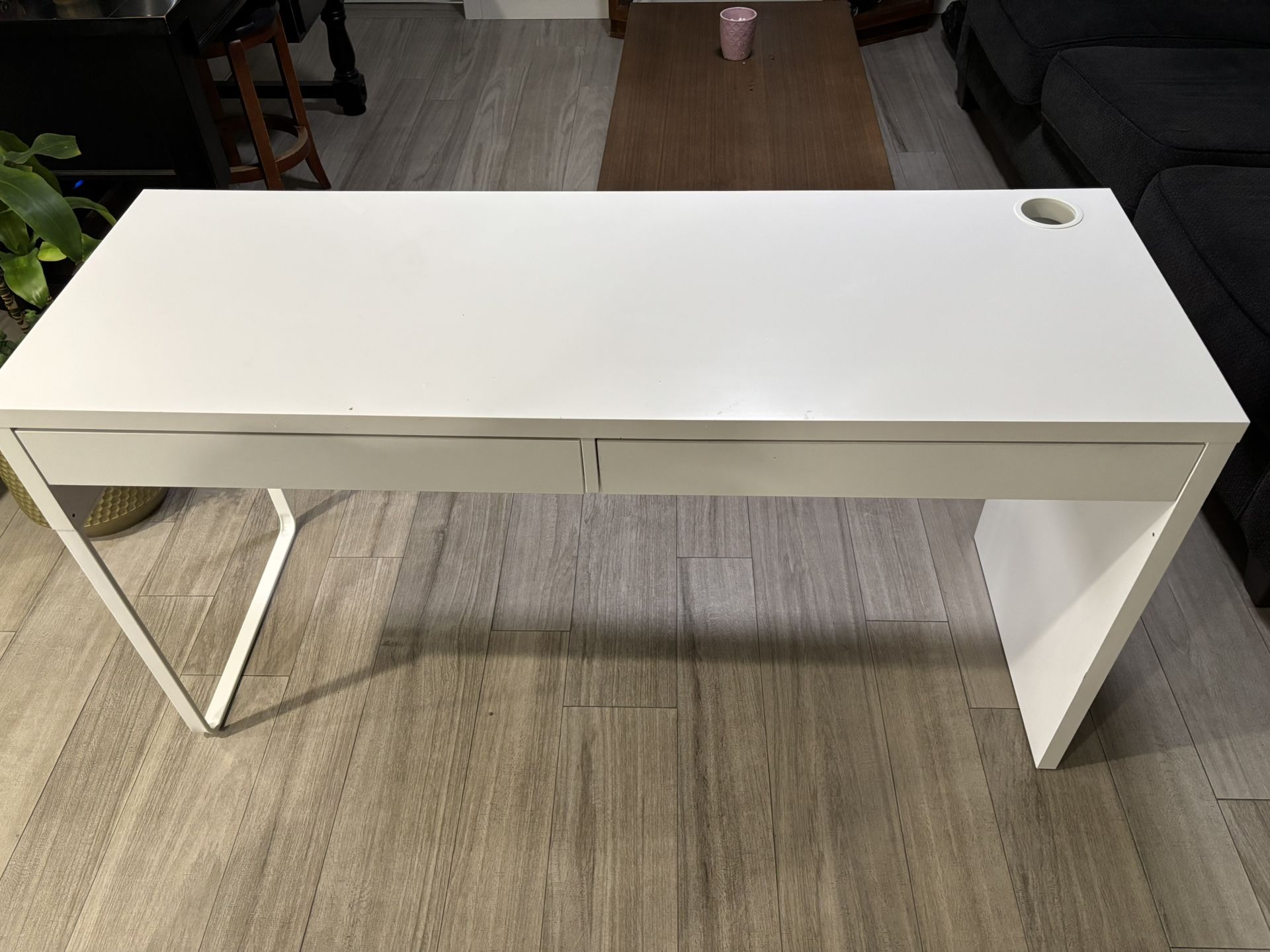 White IKEA Desk