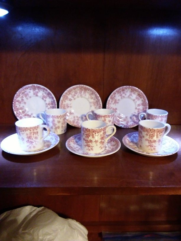 Set Of Six Demitasse Cups And Saucers