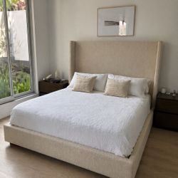 Bed Frame Beige 