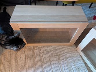 Two Ikea Besta Wood Wall Mount Shelf - 23 5/8" x 16 1/2" x 15"