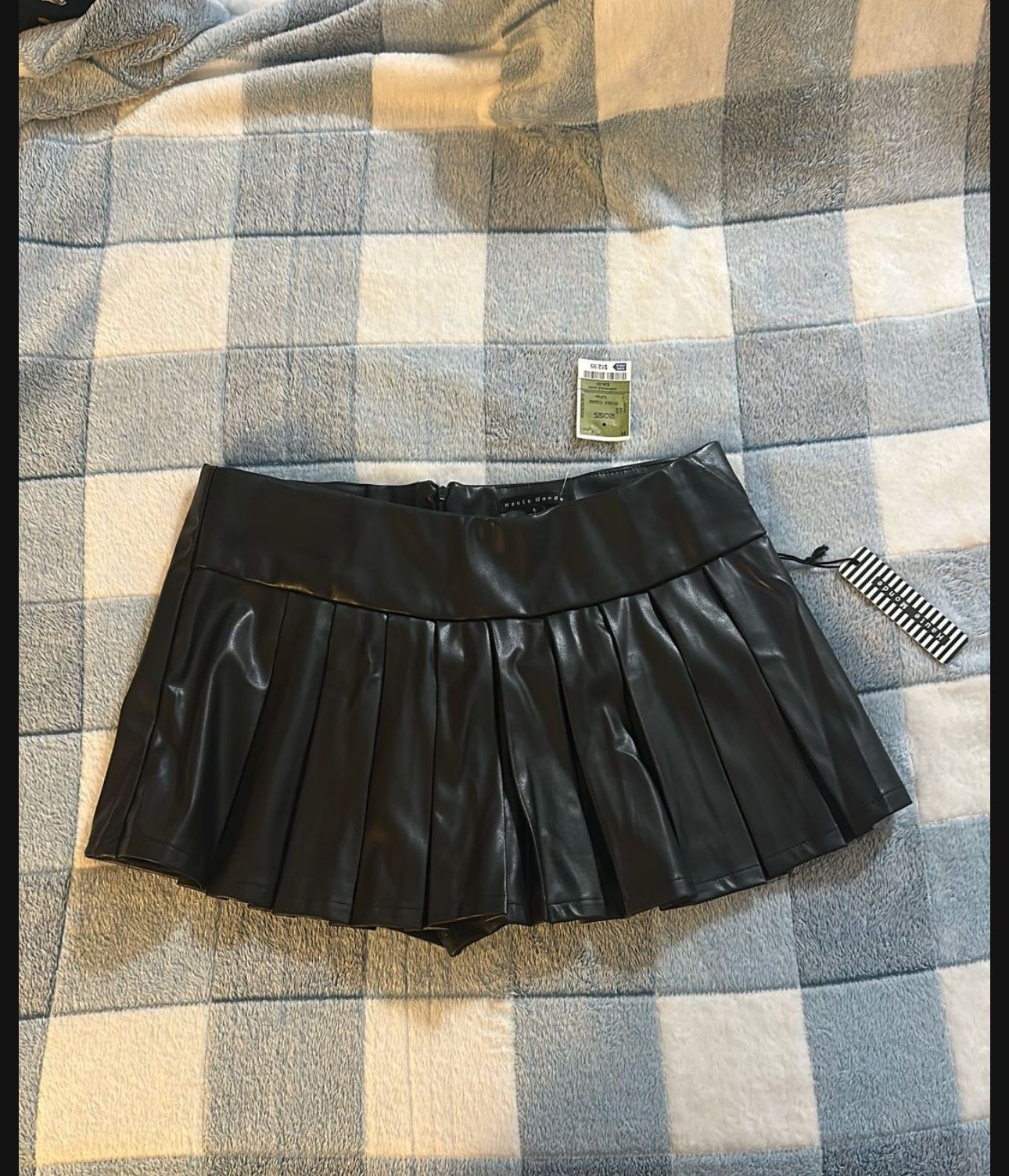 Black Leather Skort Women’s Large