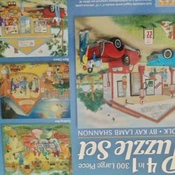Set Of 4 Puzzles  300 Pieces Each