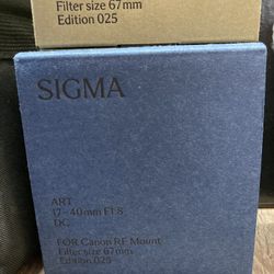 Sigma 17-40mm F1.8 Canon RF 
