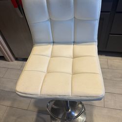 Bar Stood Chairs Off  White Italy Leather 