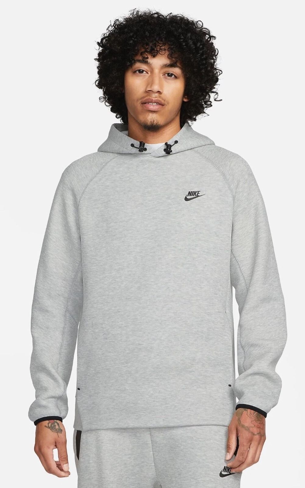 Men’s Nike Sportswear Tech Fleece Pullover Hoodie “ Heather Grey “ Size 3XL