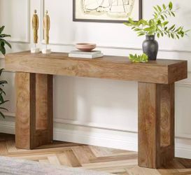 JW0908 new assembled Farmhouse Console Table, 63-Inch Long Narrow Sofa Table Behind The Couch, Wooden Rectangular Entryway Table for Entrance, Hallway