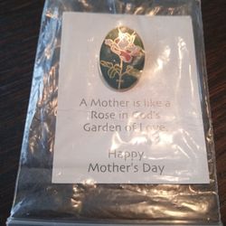 Cross Cloisonne Mother's Day Lapel Pin Brooch 