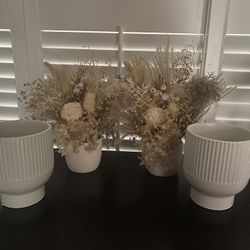 Beautiful Pampas Arrangements W/ Vases 