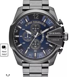 Diesel Men's Chronograph Mega Chief Gunmetal Ion-Plated Stainless Steel Bracelet Watch 59x51mm 