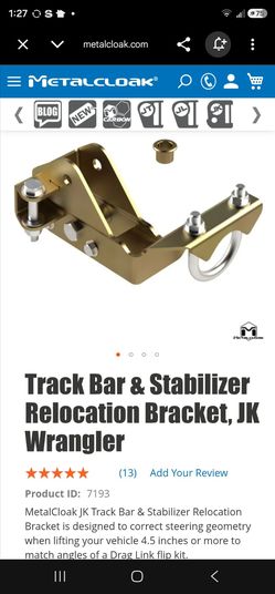 Jeep Stabilization Bar NEW