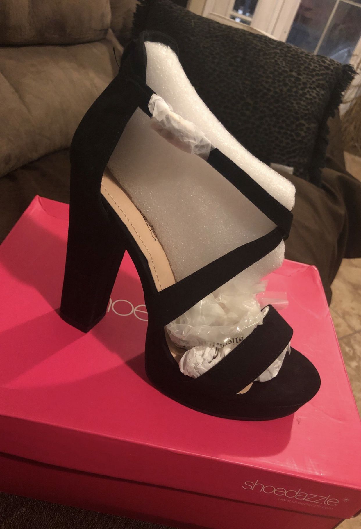 Brand new Beautiful Black Thick Heel