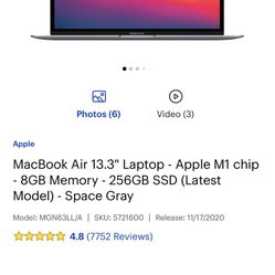 Macbook Air With M13 Chip  2020 Model