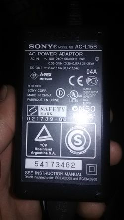 Sony charger model # AC-L15B
