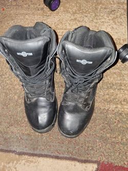 Mens black work boots